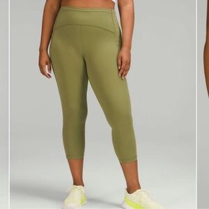 Lululemon Swift Speed High-Rise Crop‎ Size 4 With Green